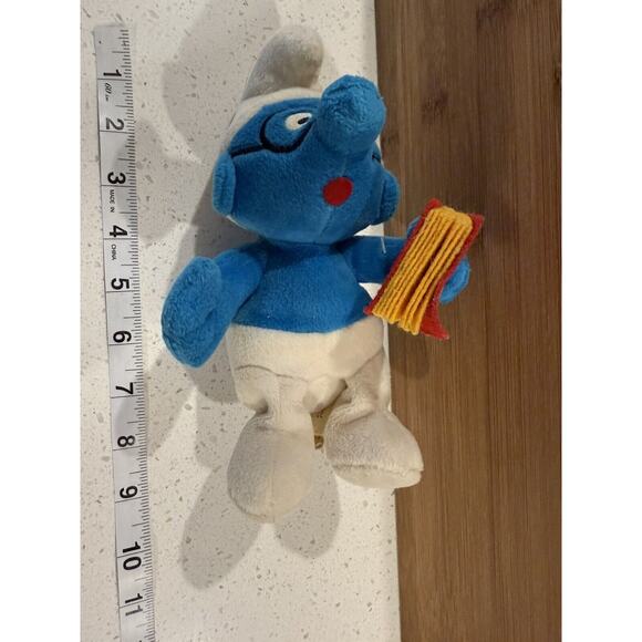 Brainy Smurf with Glasses & Book Toy Smurfs Plush‎ Peyo 10 Inches - Picture 5 of 8